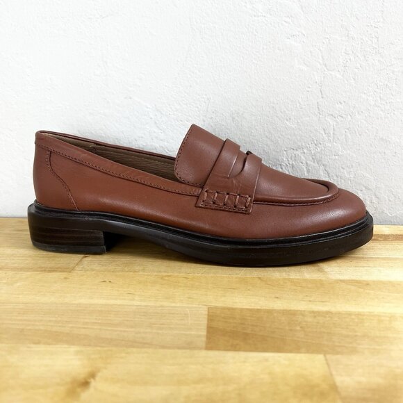 Madewell Shoes - MADEWELL The Vernon Loafer Dried Maple Brown Leather $158 NL839 Size 7.5